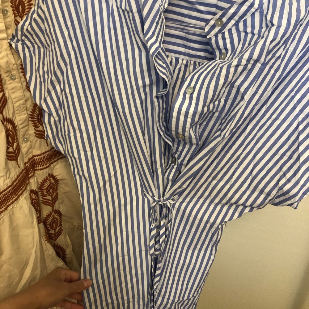 Zara Blue and White Maxi Dress